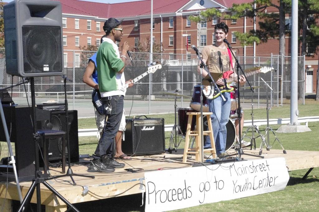 Local band Planet Here performs at last spring’s Clarkstock festival on the intramural fields. || File photo