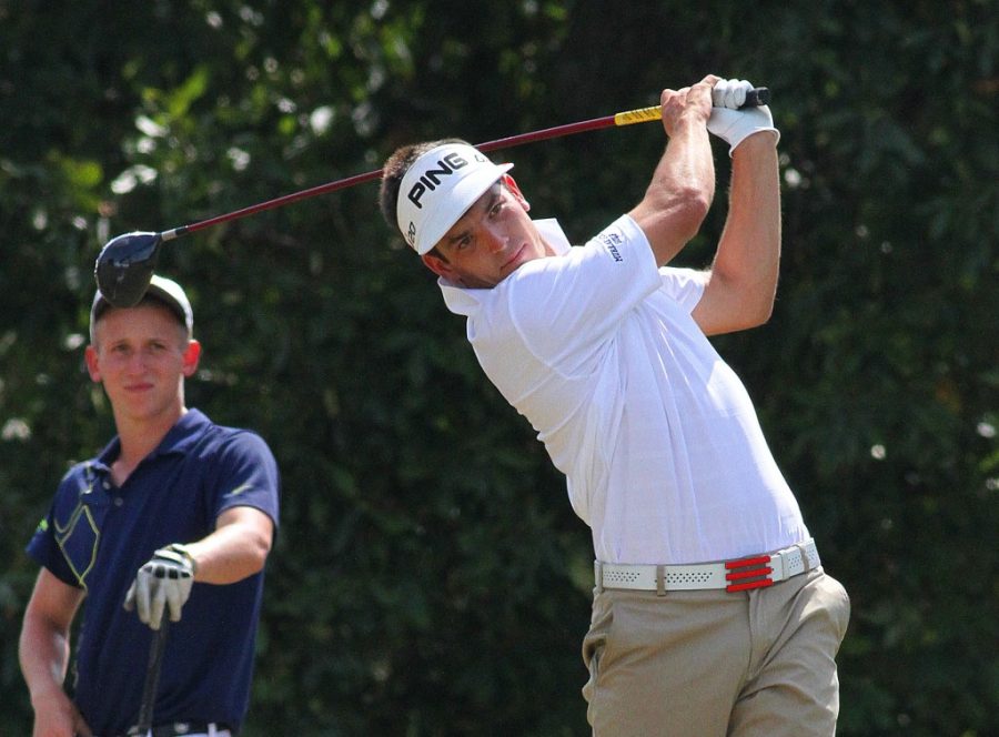Senior Tyler Brown follows through with his swing at the Samford Intracollegiate held on Monday and Tuesday. The team finished 14th out 94 teams. || Photo courtesy of Sports Information