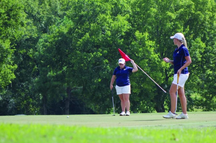 Lori Allen/The News
Senior Delaney Howson (left) will serve as a leader for the young women’s golf team. Howson has led the team in scoring for three seasons.