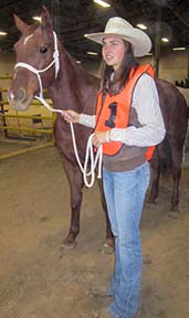 Alex Mahrenholz/The News
Jessica Stewart, sophomore from Cerulean, Ky., showscases her horse handling skills.