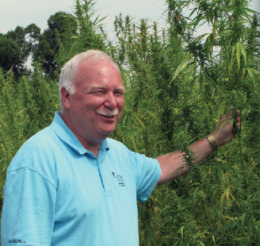 Bruce Schreiner/AP Photo
In this Aug. 1, 2014 photo, Tony L. Brannon, Murray State University’s agriculture dean, stands for a photo near a hemp crop at the school’s research farm in Murray, Ky. Researchers and farmers are producing the state’s first legal hemp crop in generations. Hemp has turned into a political cause in the Bluegrass state.