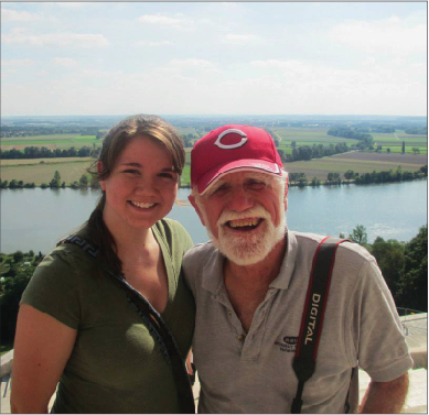 Photo courtesy of Bekah Russell
John Griffin and Bekah Russell, alumna of the Regensburg 2013 program, stand overlooking the German countryside.