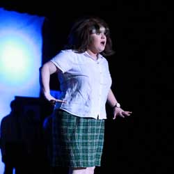 Jenny Rohl/The News
Emily Duff plays Tracy Turnblad, the lead of this year’s Campus Lights show, “Hairspray.”