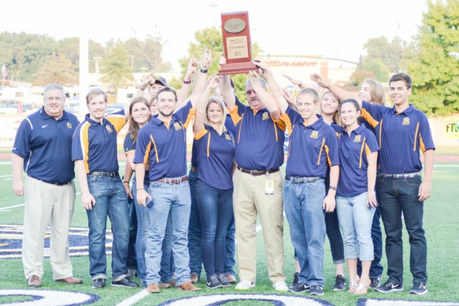 The Murray State rifle team was honored for its OVC Championship before the Racer football game against Southeast Missouri State on Sept. 24. Chalice Keith/The News