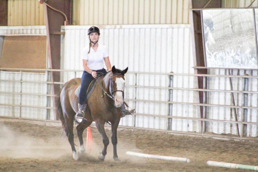 Kat Lyons tries out for the Murray State dressage team.