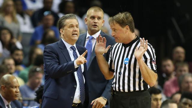 NCAA referee John Higgins faced online harassment from Kentucky fans following refereeing the Wildcats Elite Eight game.