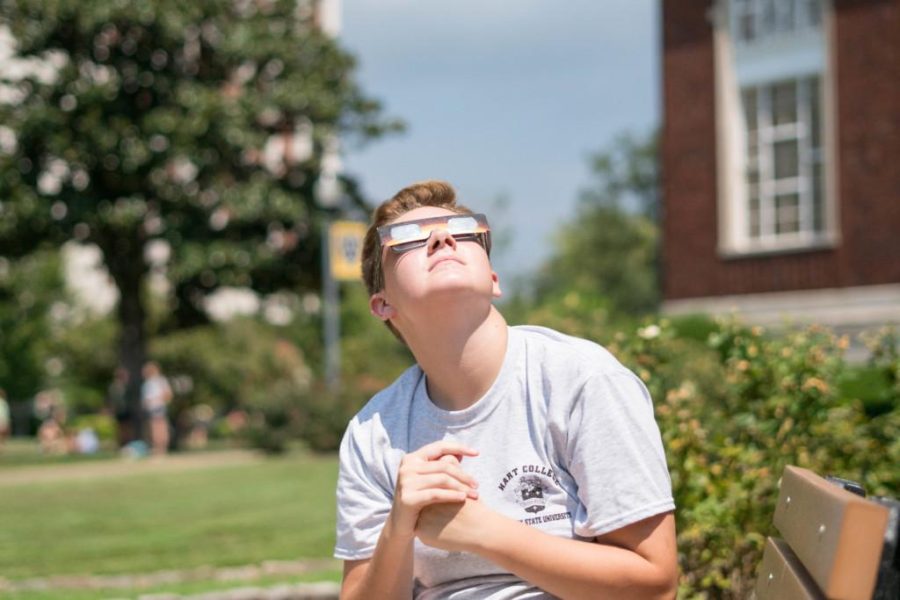 Vision with a Vision: The College of Education and Human Services collecting solar eclipse glasses