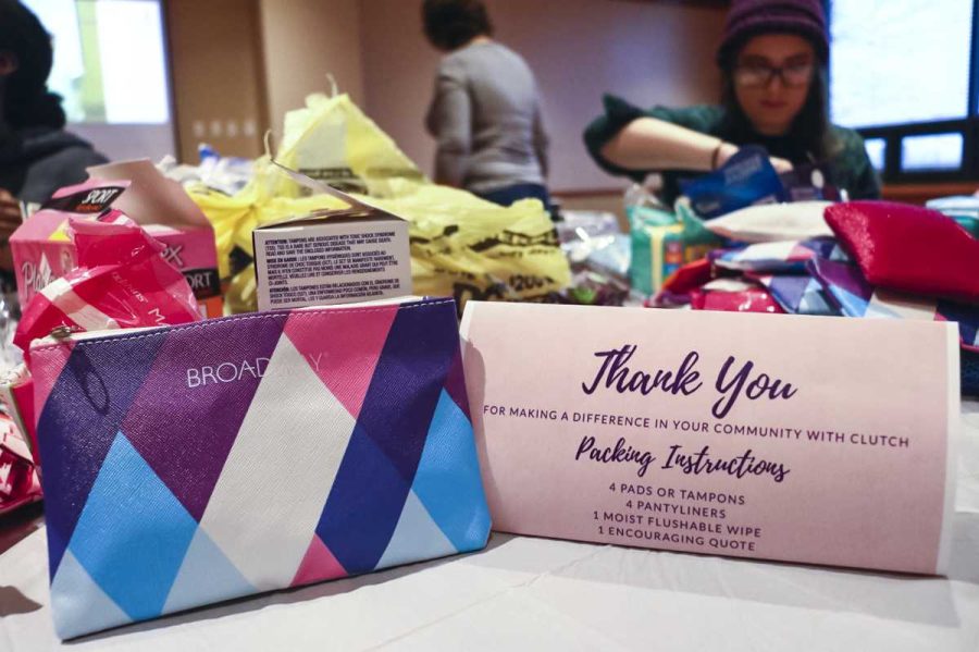 Nonprofit organization packs menstrual supplies for teens