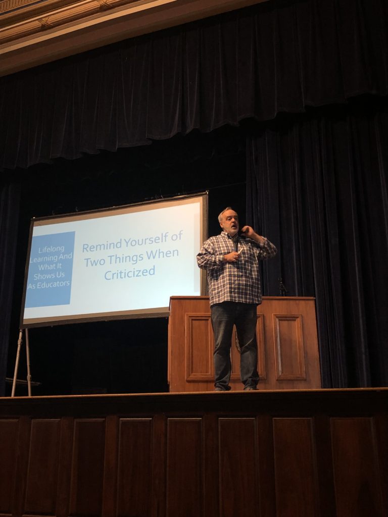 Liberty Elementary School principal and YouTube sensation, Gerry Brooks presents at the 2019 Summit at Murray State.