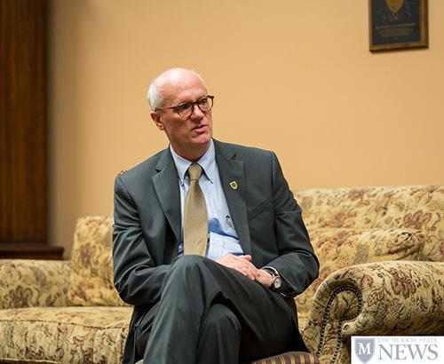 Bob Jackson, ready for the new year, explains his plans for the University. (Richard Thompson/The News)