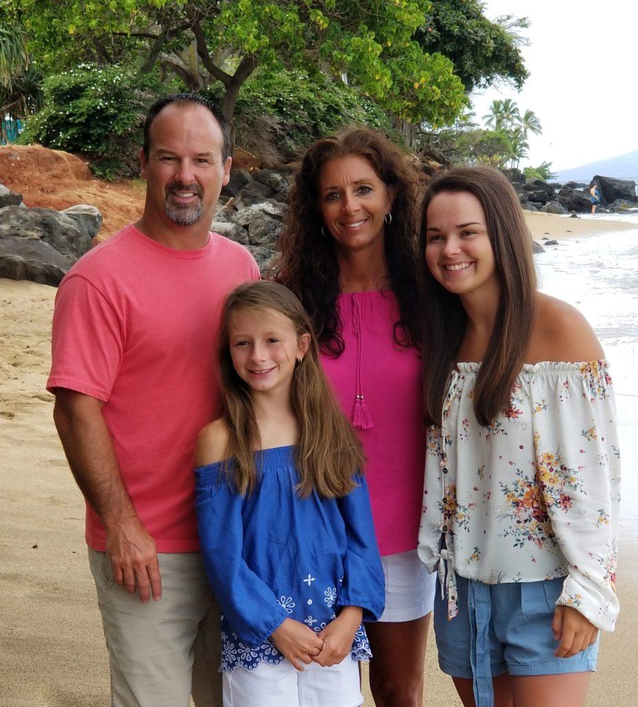 The Ratledge family takes a photo while on vacation. (Photo courtesy of David Ratledge)