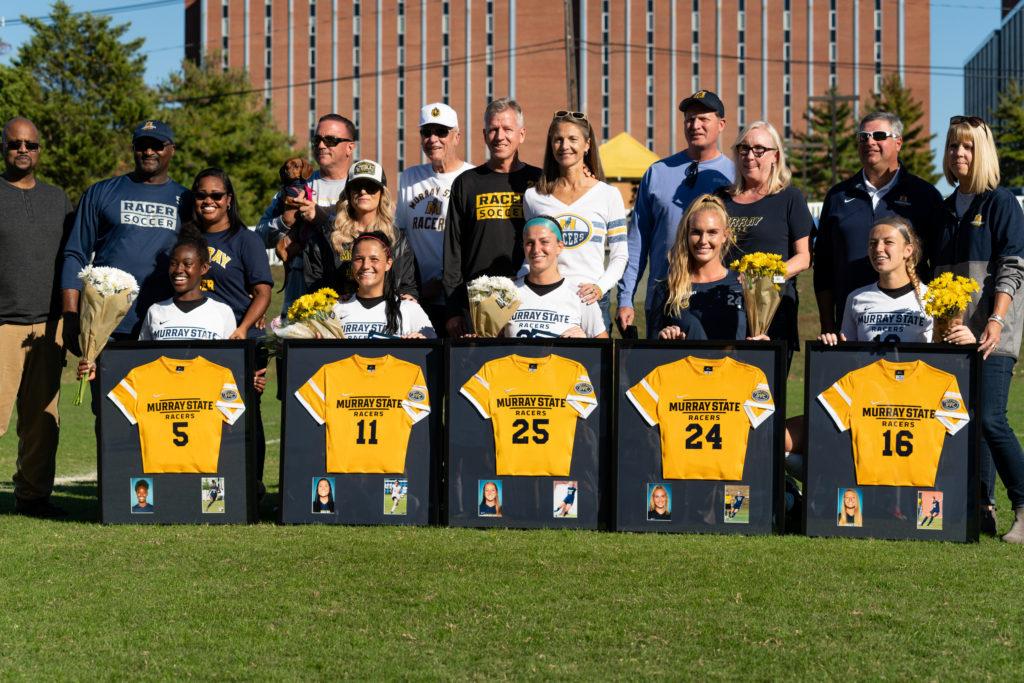 Murray State soccers senior class was recognized before its final home game against EIU. (Photo by Richard Thompson/TheNews)