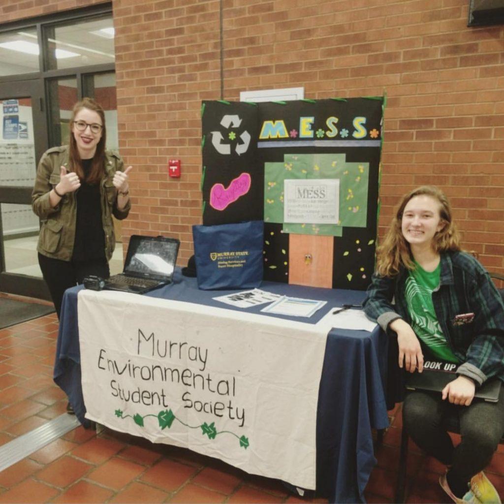Alyssa Allen and Natalie Jarrett set up in the Curris Center to teach students all about MESS.

(Photo Courtesy of @murraystatemess) 