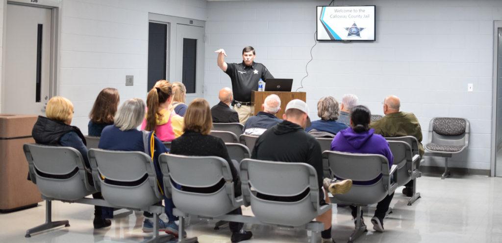 Citizens Police Academy attendees take a tour of the Calloway County Jail. (Brock Kirk/The News)