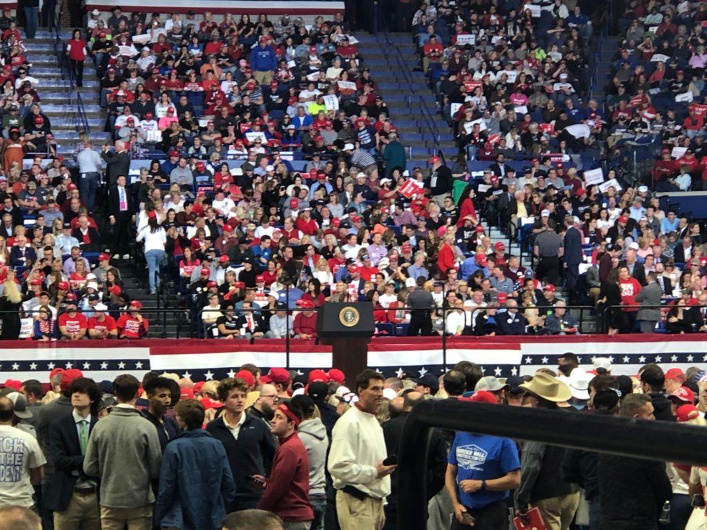 Donald Trump visits Rupp Arena in Lexington, Kentucky prior to Tuesdays election. (Photo courtesy of LEX 18)