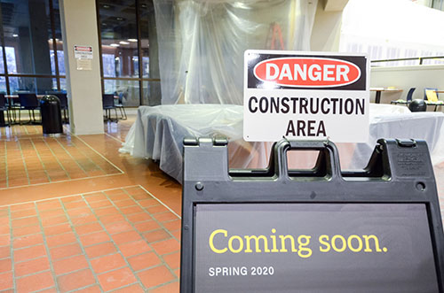 The Curris Center undergoes renovations in preparation for Starbucks. (Lauren Morgan/The News)