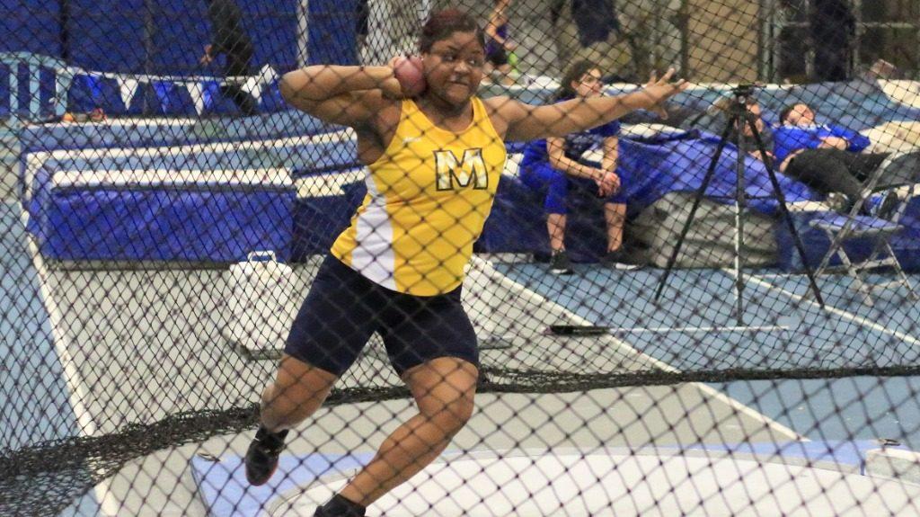 Sydney Houseal throws at the John Craft Invite. (Photo courtesy of Racer Athletics)