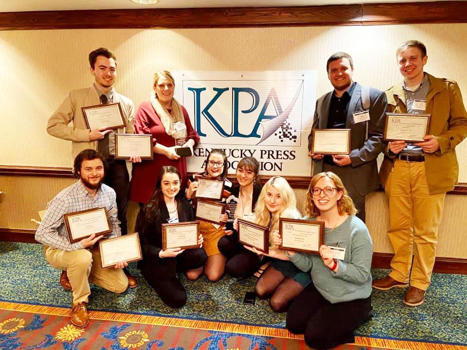 The News staff places in several categories at KPA. (Photo courtesy of Charles Stribling)