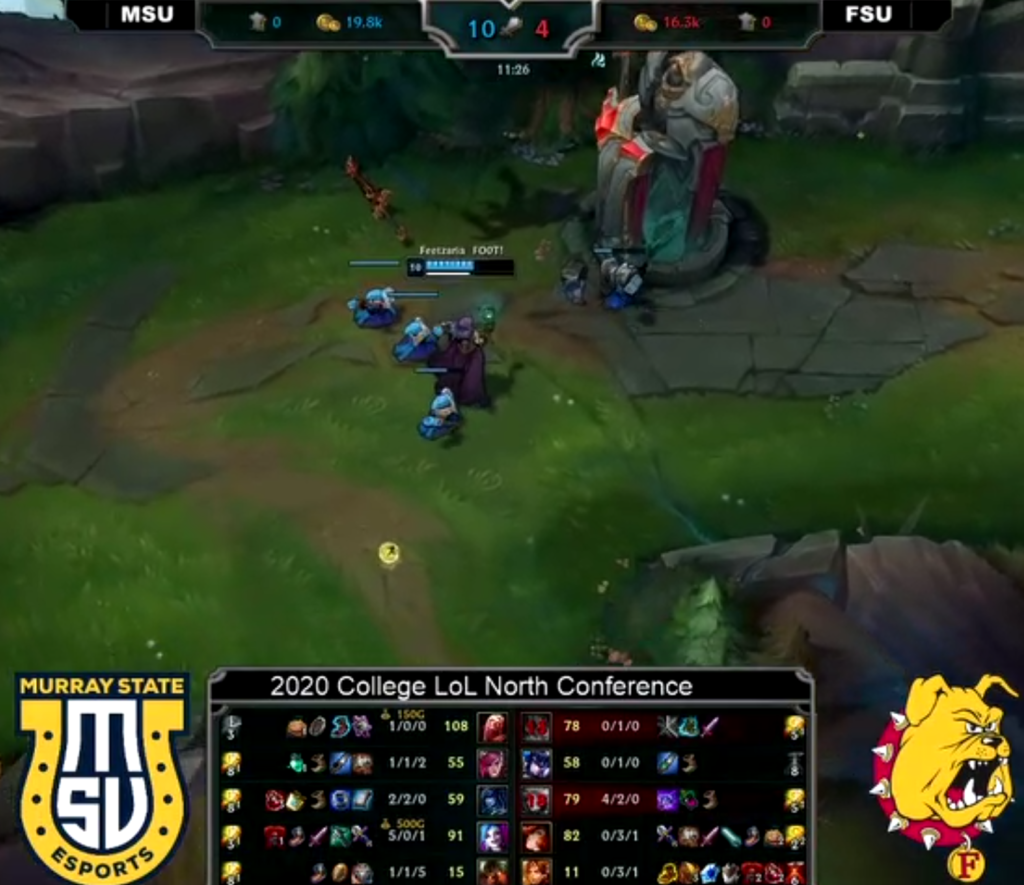 Murray State Esports takes on Ferris State in a League of Legends match. (Photo courtesy of Murray State Esports)