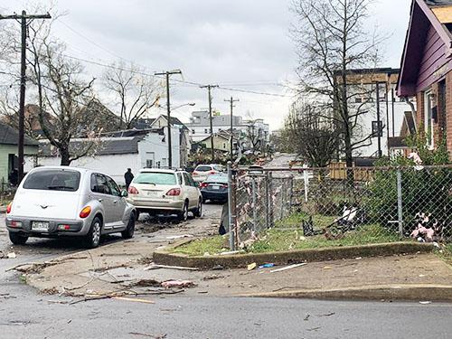 Multiple tornadoes tore through the Nashville area on Tuesday, March 3, leaving debris scattered. (Photo courtesy of Lauren Campbell)
