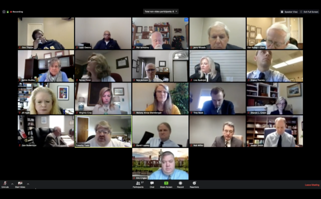 The Board of Regents held a special meeting via Zoom on Friday, April 24. (Photo courtesy of Murray States Youtube Channel)