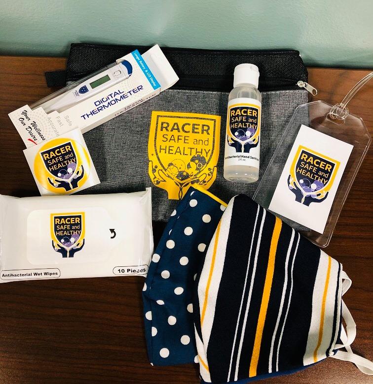 Murray State representatives appeared for a livestream on Monday, Aug. 3 to further explain additions to the Racer Restart Initiative, such as the Racer Safe and Healthy kits, which will be distributed to students upon their return to campus. (Photo courtesy of Murray State University)