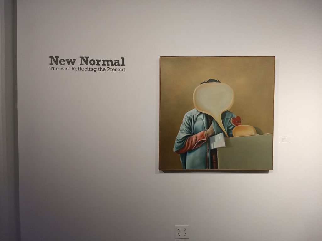 “New Normal: The Past Reflecting the Present” displays art that reflects the realities of COVID-19. (Photo courtesy of Timothy Michael Martin 