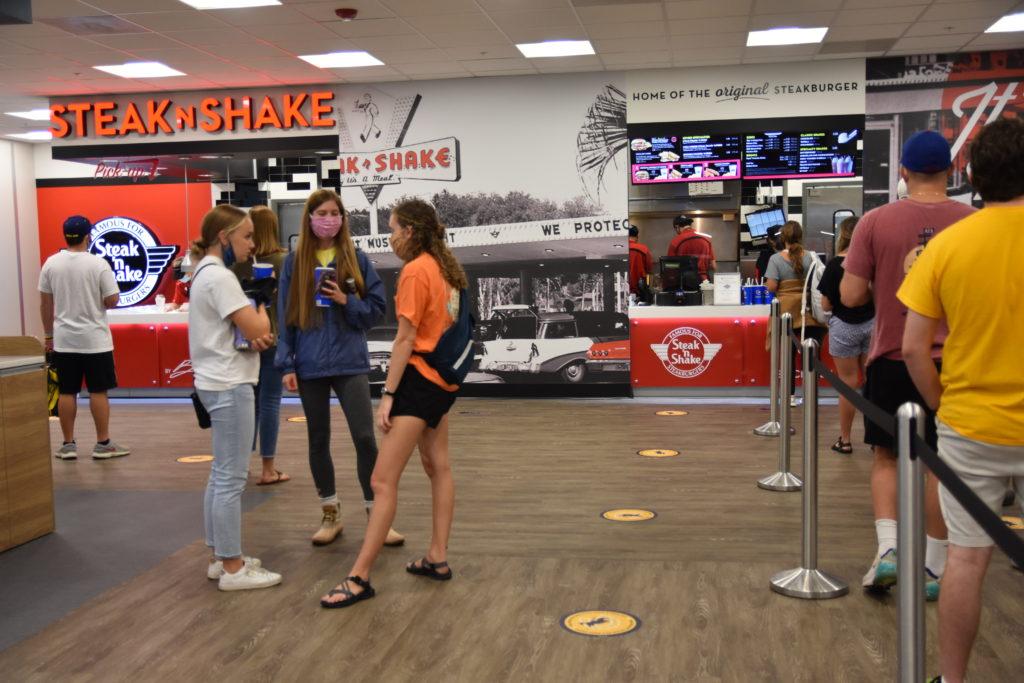Steak ‘n Shake is one of the new restaurants now open in the Thoroughbred Room in the Curris Center. (Jill Rush/The News)