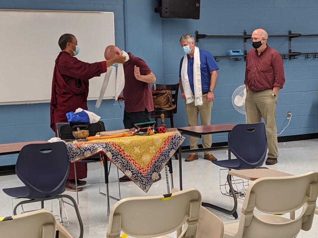 Tibetan monk Tsering Phuntsok visited campus to speak on the Buddhist perspective of compassion.  (Ben Overby/The News)