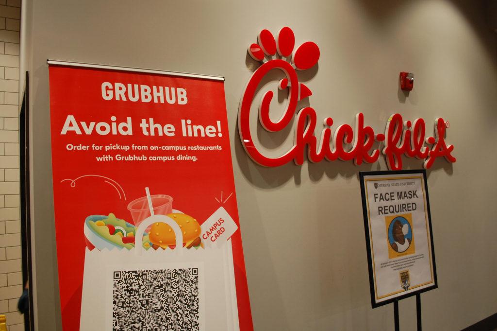 Students can now use Grubhub to order their meals in advance. (Paige Bold/The News) 