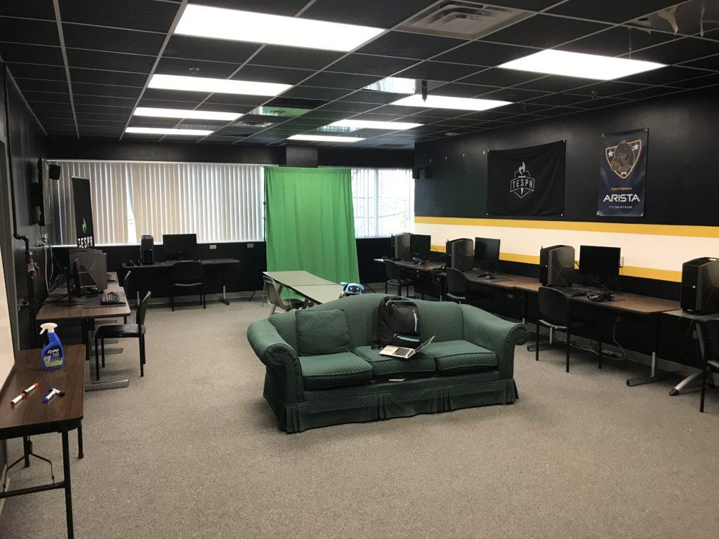 Murray State Esports has rearranged its lab in order to practice social distancing. (Photo courtesy of Jacob Mitchell)