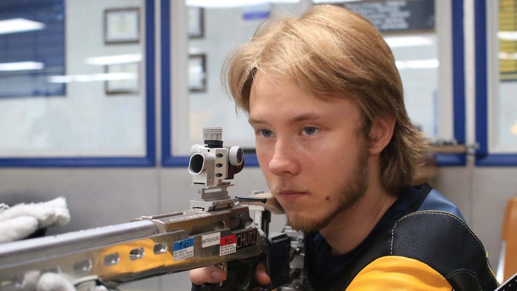 Freshman+Mattias+Kiurus+personal+best+air+rifle+score+of+597+was+not+enough+to+push+the+Racers+past+Kentucky+in+the+annual+Long+Rifle+Match.+%28Photo+courtesy+of+Racer+Athletics%29