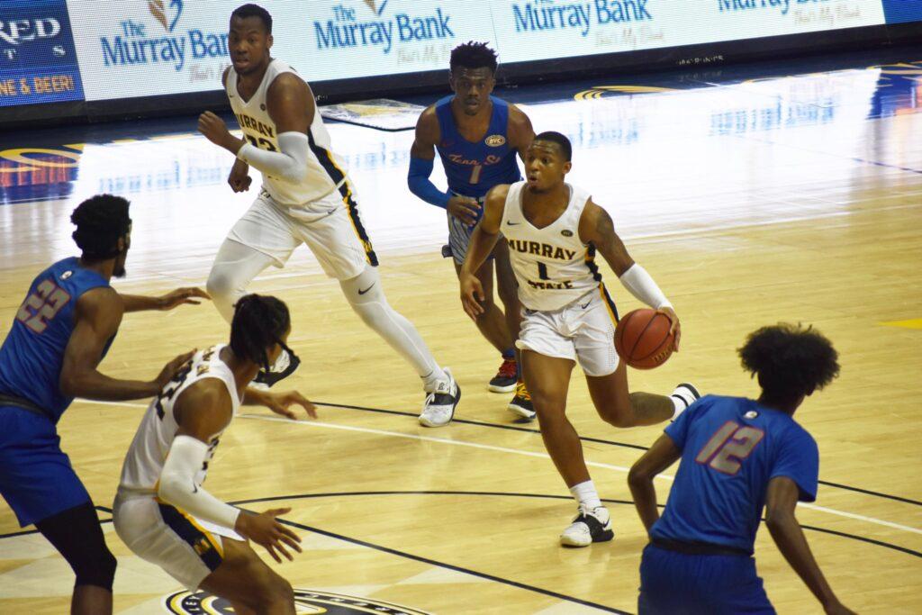 DaQuan Smith drives to the lane against TSU. (Phot courtesy of Gage Johnson/TheNews)