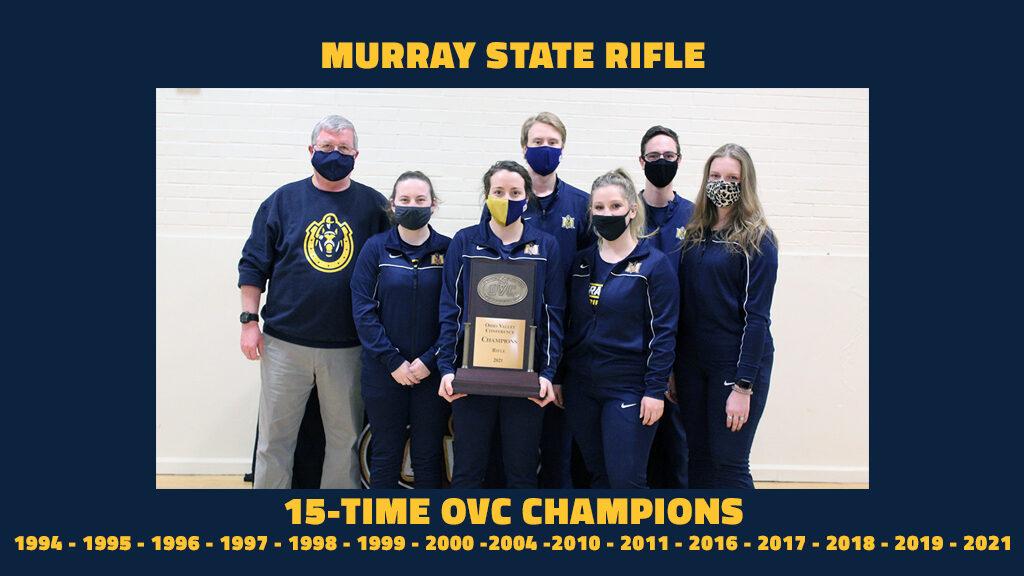 Murray State rifle took the OVC Championship title for the 15th time in the universitys history. (Photo courtesy of Racer Athletics)