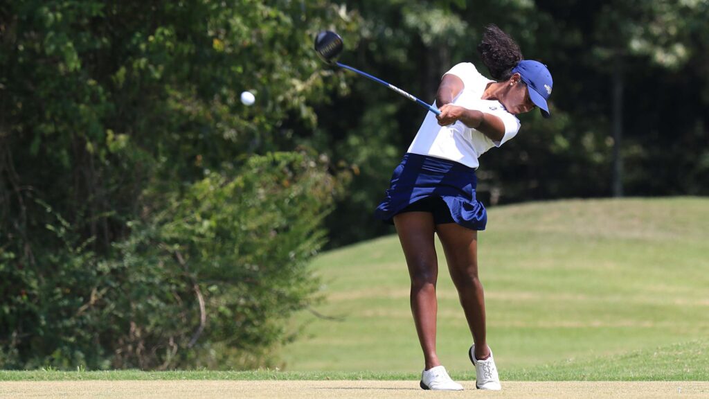 Senior Raeysha Surendran placed second in the Kiawah Classic, earning her the OVC Golfer of the Week award. (Photo courtesy of Racer Athletics)