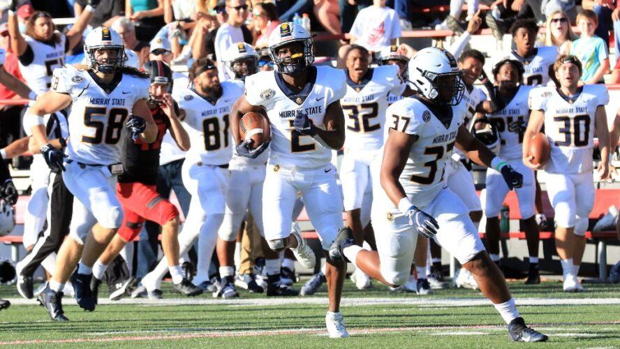 Malik Honeycutt returned a punt for a touchdown to help the Racers defeat SEMO. Photo courtesy of Dave Winder/Racer Athletics.