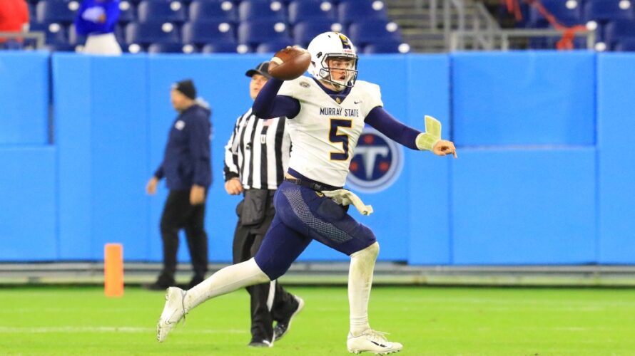 Junior quarterback Preston Rice took over in the second half and finished with 106 passing yards and a touchdown. Photo courtesy of Racer Athletics.