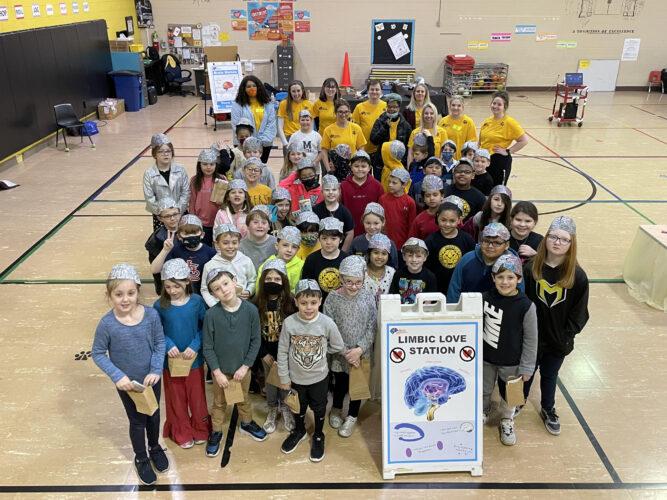 Murray Elementary students and graduate and undergraduate volunteers participate in the Brain Fair on Feb. 18 and 25 (Photo courtesy of Megan St. Peters).
