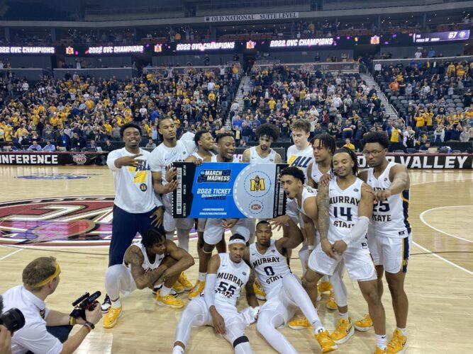 Murray State won its 18th OVC Championship against the Morehead State Eagles on Saturday, March 5. Photo by Jakob Milani/The News.