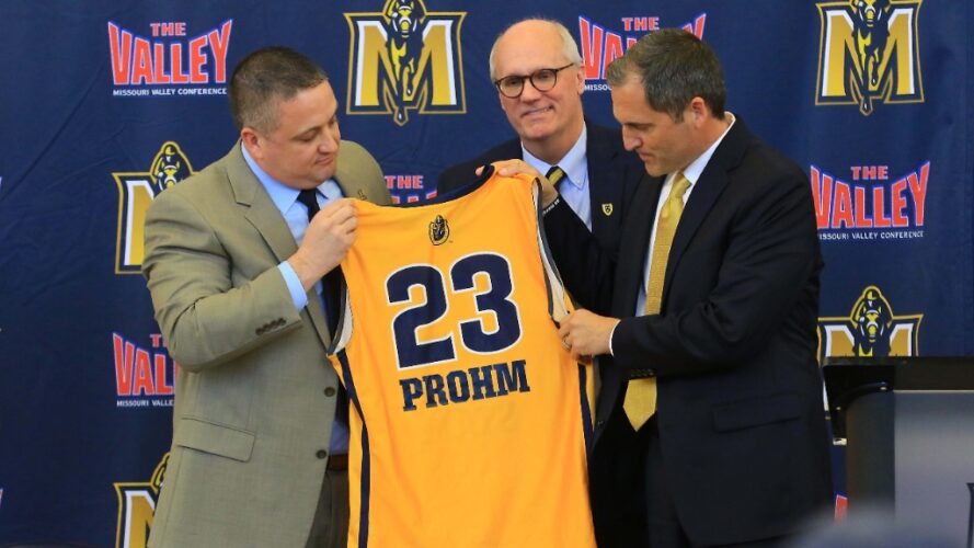 Murray State announced Steve Prohm as its new mens basketball head coach on Monday, March 28. Photo courtesy of Dave Winder/Racer Athletics.