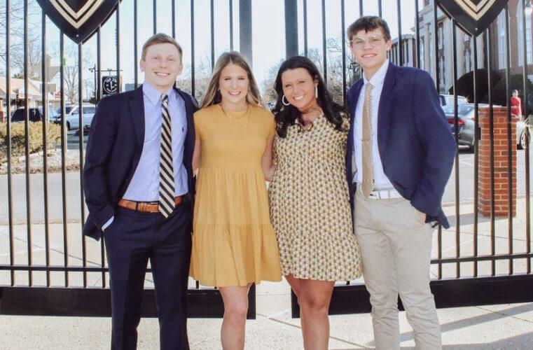 The Student Government Association announced junior Ellie McGowan (second from right) as next year’s president (Photo courtesy of Instagram).
