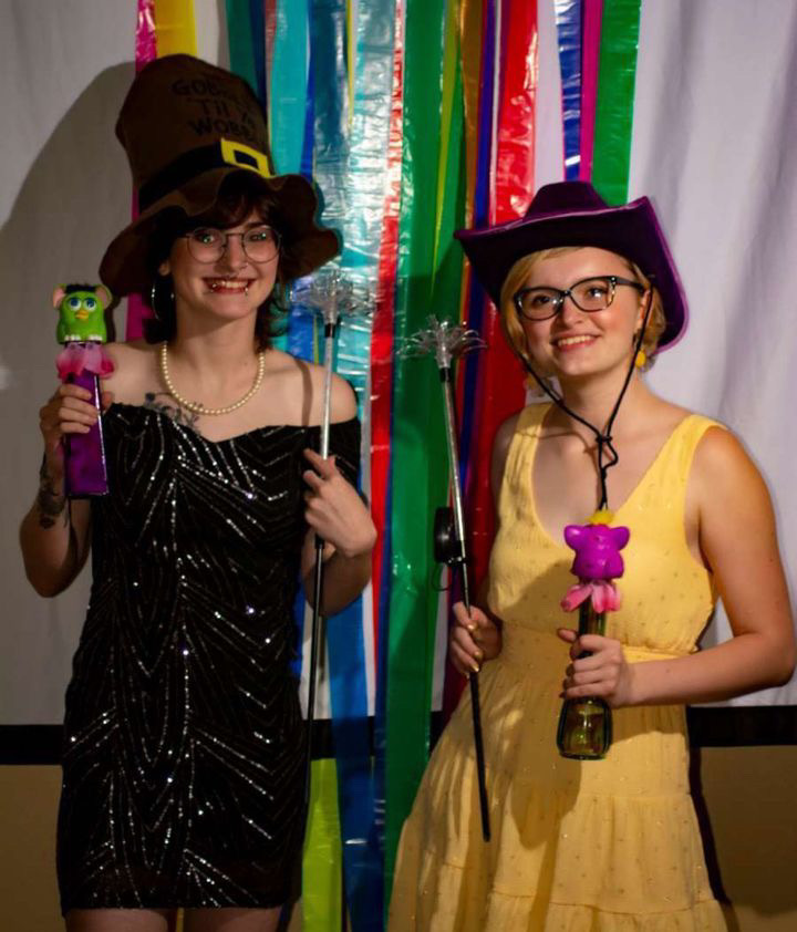 Alliance members voted Julian Lamson (left) and Jocie Pry (right) as their LGBT Prom royalty. (Photo courtesy of Julian Lamson). 