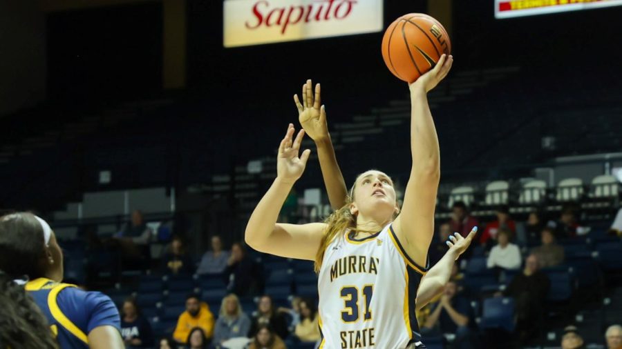 Junior forward Katelyn young put up 31 points in the Racers win over UT Martin. Photo courtesy of David Eaton/Racer Athletics.