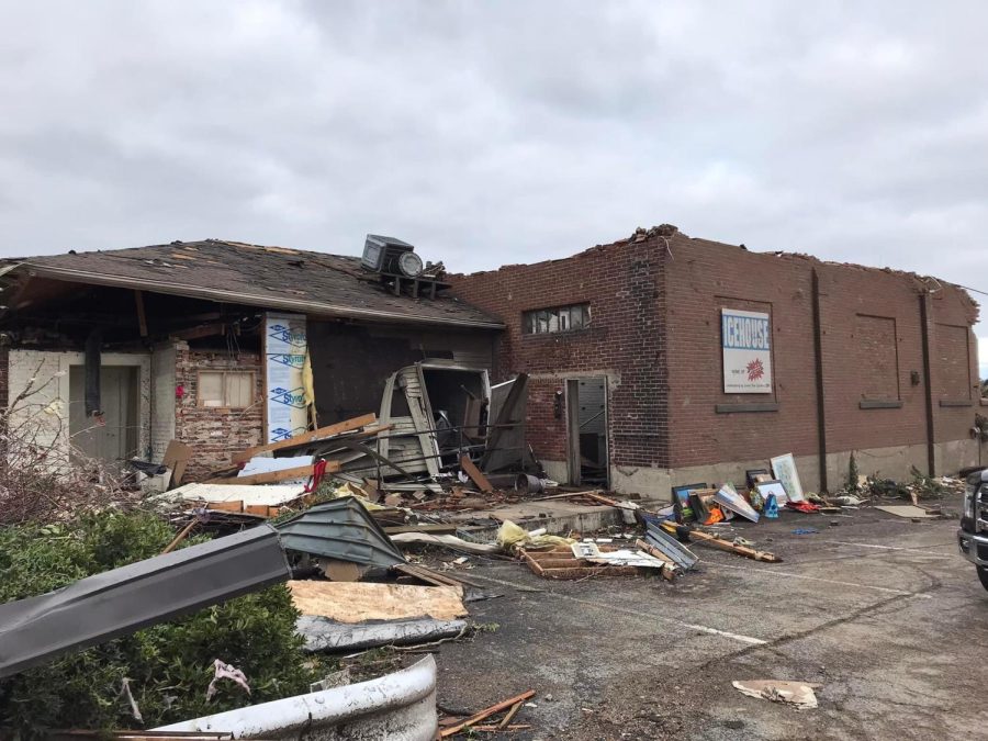 The original Ice House Gallery facility was destroyed in the tornado that came through Mayfield on Dec. 10, 2021. (Photo courtesy of IceHouseGallery on Facebook)