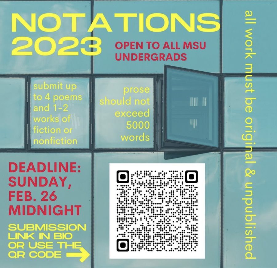 The Notations journal is a student-run digital literary journal that publishes the work of Murray State students. Submissions are due by Feb. 26. (Photo courtesy of @murraystatecreativewriting on Instagram) 