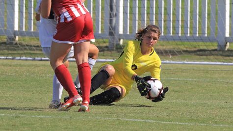 Senior soccer goalkeeper, Jenna Villacres founded the Murray State chapter of Morgan’s Message in fall 2022. (Photo courtesy of Dave Winder/Racer Athletics)