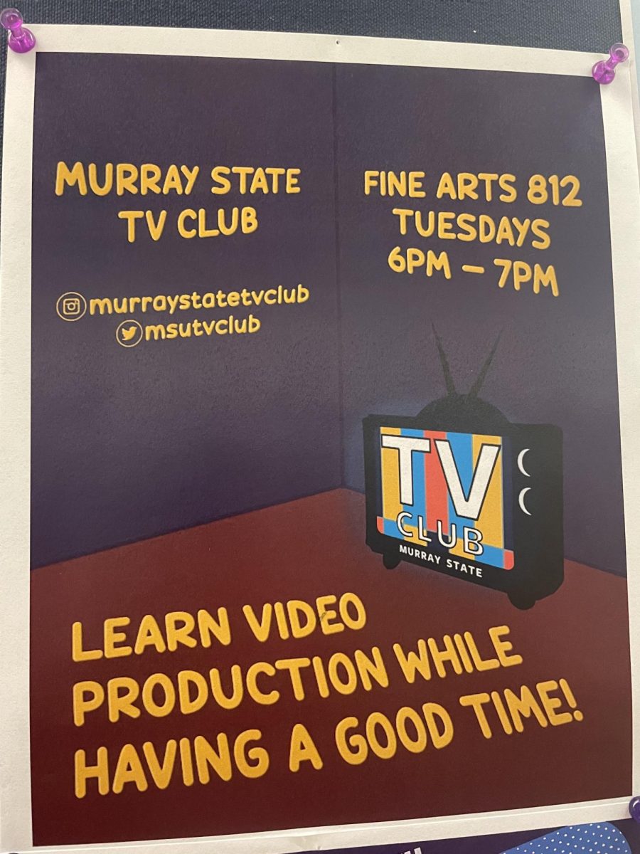 TV Club meets on Tuesdays from 6 p.m. to 7 p.m. in Price Doyle Fine Arts room 812. 