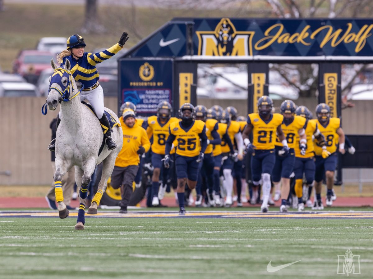 The Racers take the field for a home game during the 2022 season. Photo courtesy of Racer Athletics.