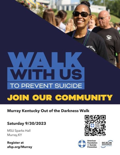 Murray Kentucky Out of the Darkness walk poster. 