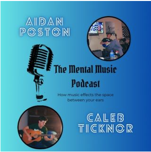 The Mental Music Podcast featuring two Murray State students discussing the meaning of music. Photo from @mentalmusic_podcast on Instagram. 